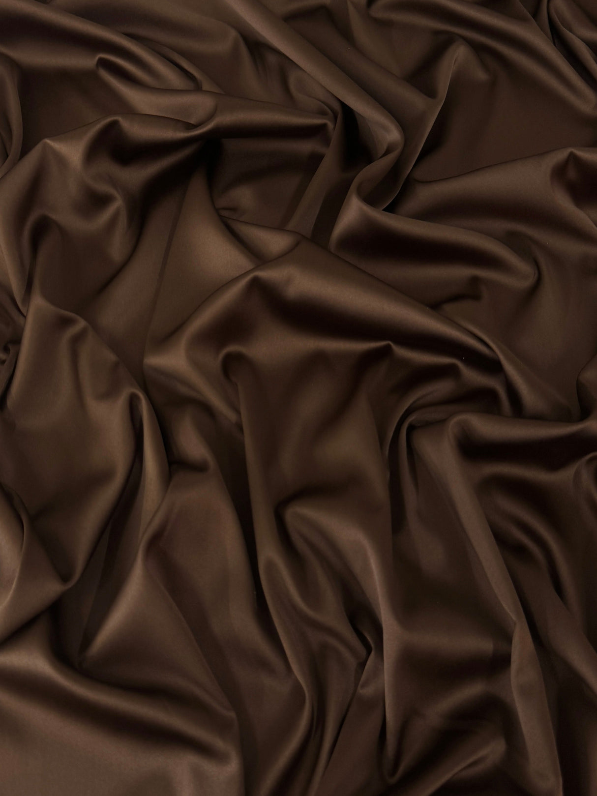 Chocolate Brown Stretch Crepe Back Satin