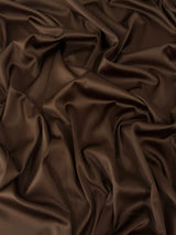 Chocolate Brown Stretch Crepe Back Satin