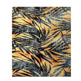Palm Tree Floral Burnout Stretch Velvet Spandex Fabric - Blue Tie Dye, 60" Width (1 Yard)
