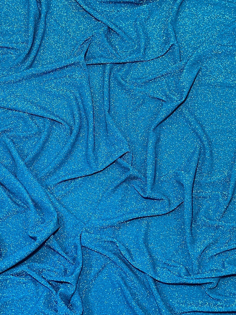 Turquoise Metallic Lurex Knit
