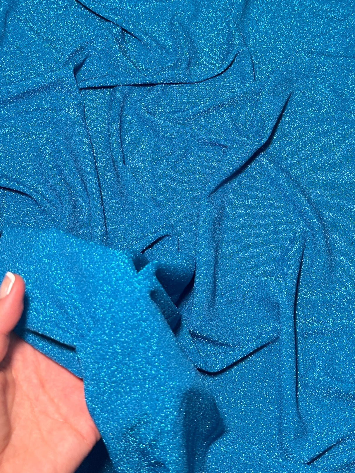 Turquoise Metallic Lurex Knit