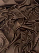 Chocolate Brown Stretch Crepe Back Satin