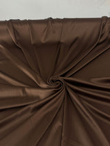 Chocolate Brown Stretch Crepe Back Satin
