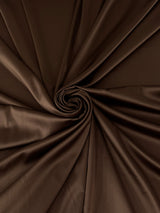Chocolate Brown Stretch Crepe Back Satin