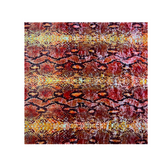 Snakeskin Printed Stretch Velvet Spandex Fabric - Red, Snakeskin Print, 60" Width (1 Yard)