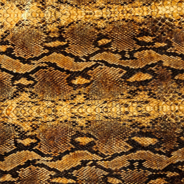 Velvet Spandex Fabric Snakeskin Print