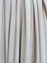 Cream Bubble Textured Stretch Crepe