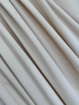 Cream Bubble Textured Stretch Crepe