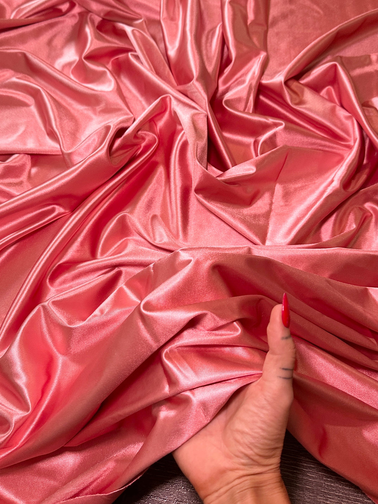 Shiny Nylon Spandex Salmon
