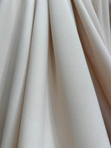 Cream Bubble Textured Stretch Crepe