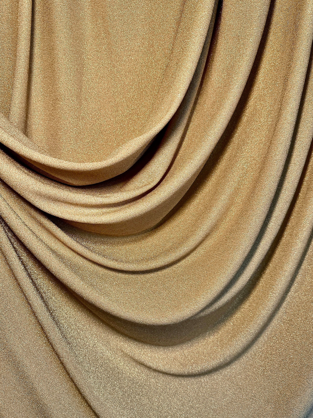 Gold Champagne Stretch Lurex Knit
