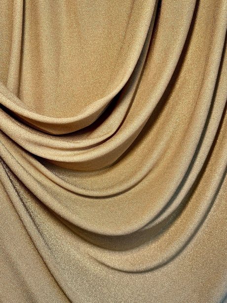 Gold Champagne Stretch Lurex Knit