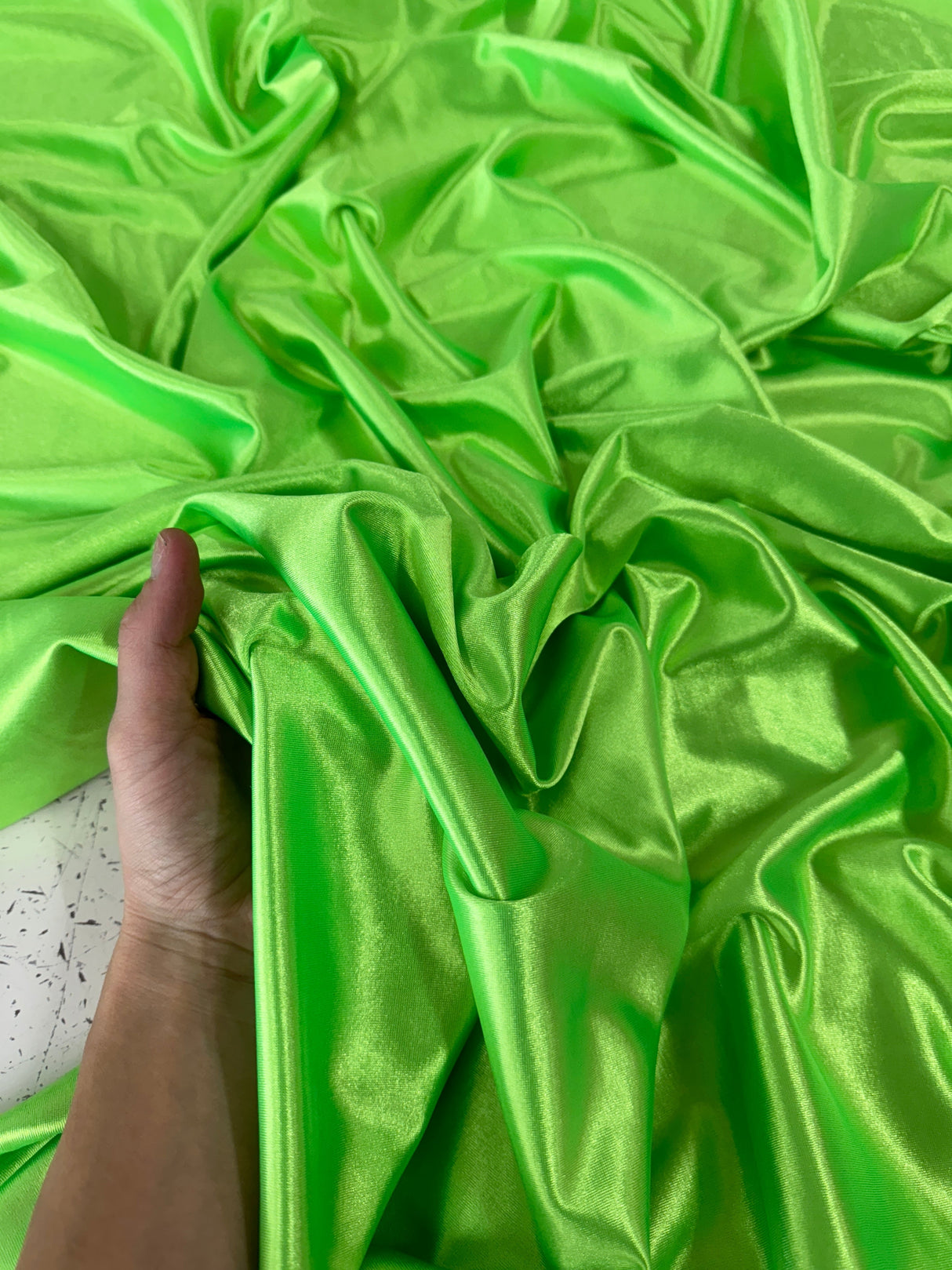 Shiny Nylon Spandex Neon Green