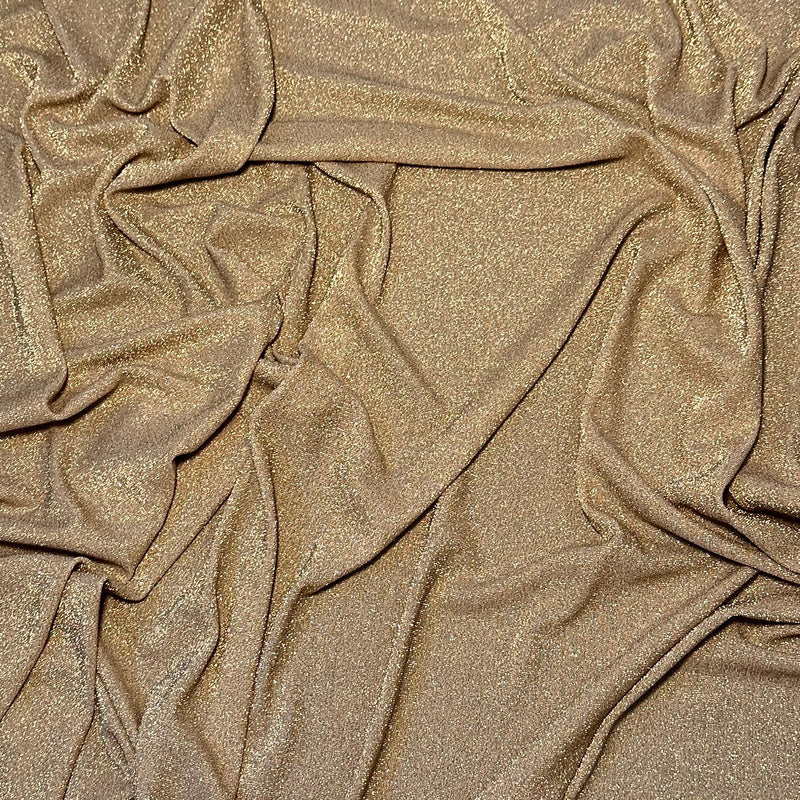 Gold Champagne Stretch Lurex Knit