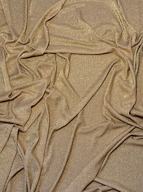 Gold Champagne Stretch Lurex Knit