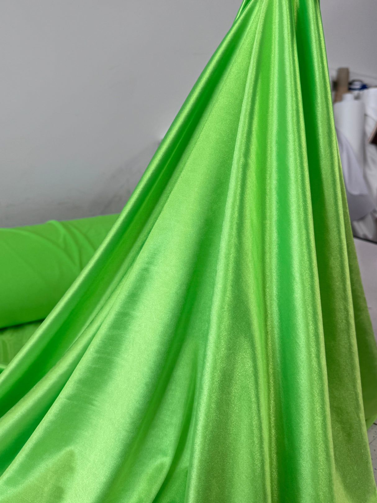 Shiny Nylon Spandex Neon Green