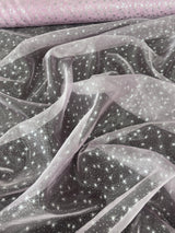 Sheer Star Organza Baby Pink
