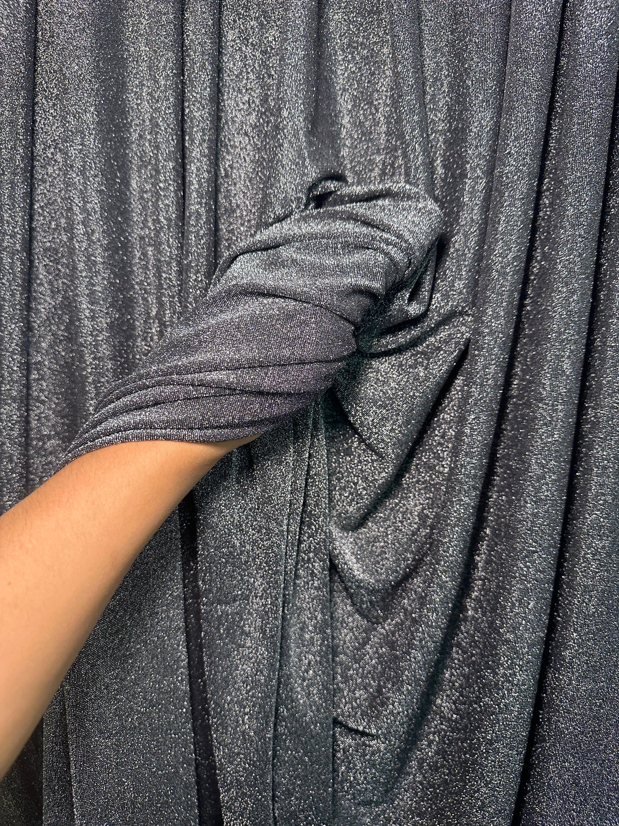 Silver Spandex Lurex Knit