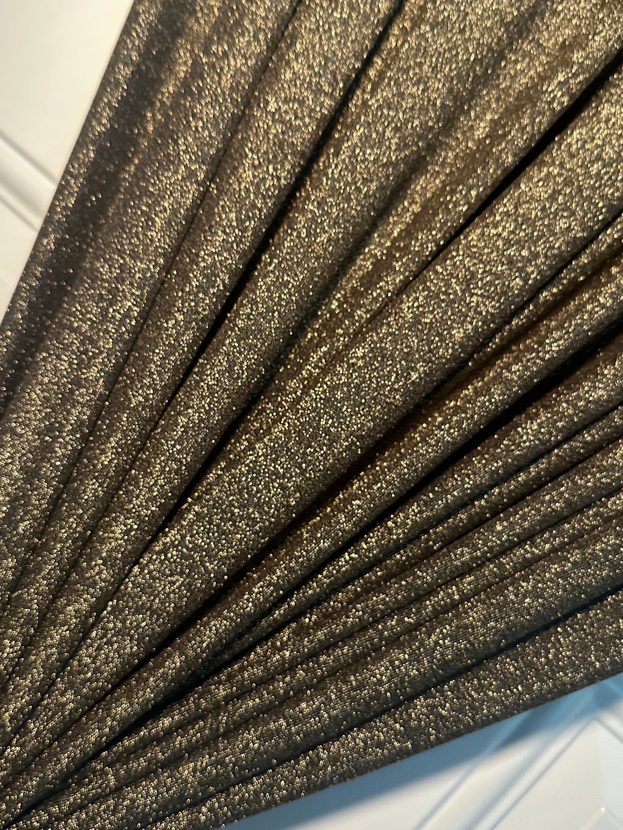 Gold Metallic Lurex Spandex Knit