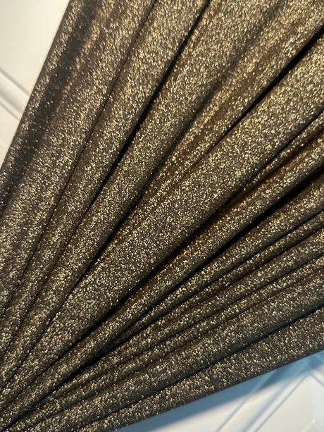 Gold Metallic Lurex Spandex Knit