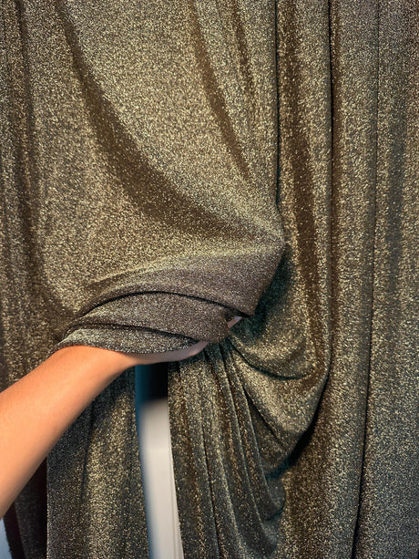 Gold Metallic Lurex Spandex Knit