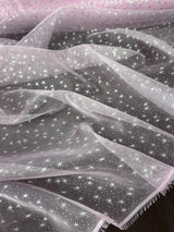 Sheer Star Organza Baby Pink