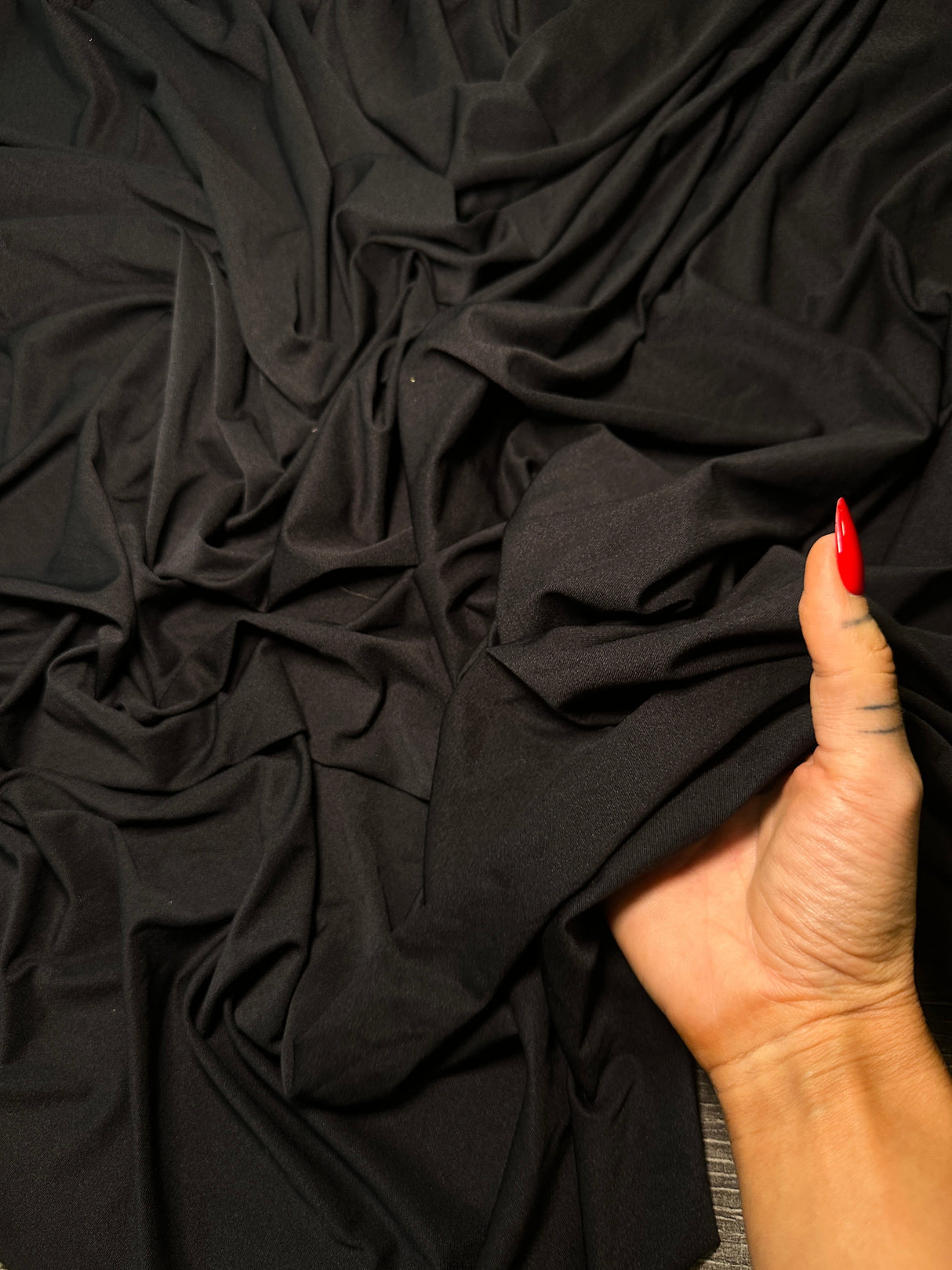 Black 4-Way Stretch Nylon Spandex