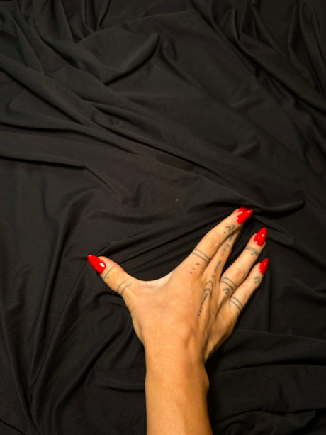 Black 4-Way Stretch Nylon Spandex