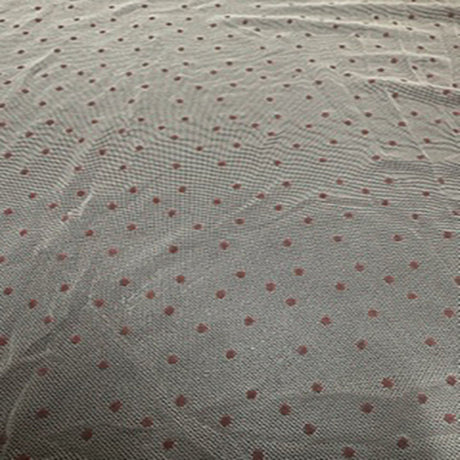 Polyester Spandex Flocked Mesh Fabric Champagne