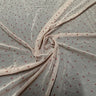 Polyester Spandex Flocked Mesh Fabric Champagne