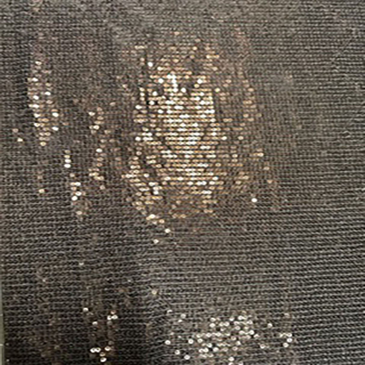 Polyester Knit Line Sequin Fabric Brown 50"