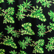 Emerald Jungle Peachskin Polyester Fabric - Palm Tree And Monstera Print, 45" Width (1 Yard)