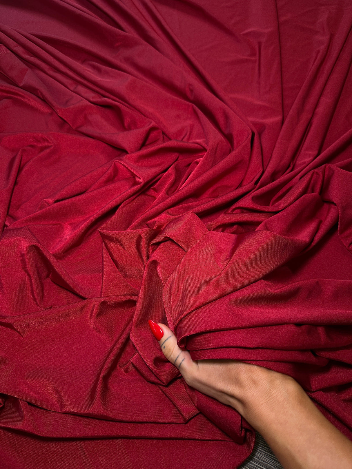 Shiny Yoga Spandex Burgundy