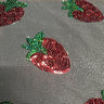 Polyester Mesh Strawberry Sequin Fabric 50" Red Green