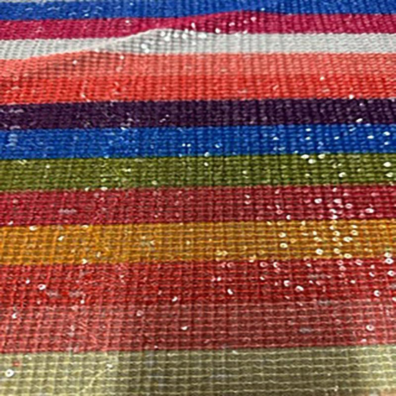 Polyester Mesh Sequin Fabric Multi-Color Pleated 54"