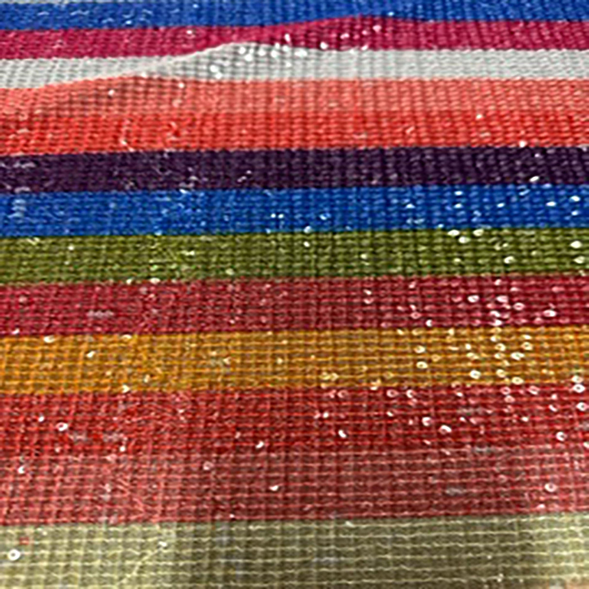 Polyester Mesh Sequin Fabric Multi-Color Pleated 54"