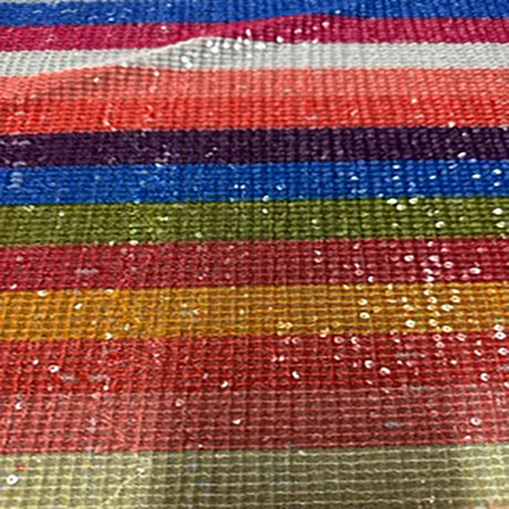 Polyester Mesh Sequin Fabric Multi-Color Pleated 54"