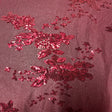 Polyester Mesh Fabric with Spread Flower Sequin