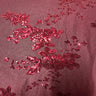 Polyester Mesh Fabric with Spread Flower Sequin