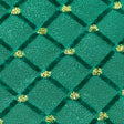 Polyester Mesh Fabric with Glitter, Green Black, 50" Width