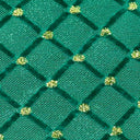 Polyester Mesh Fabric with Glitter, Green Black, 50" Width