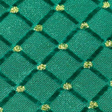 Polyester Mesh Fabric with Glitter, Green Black, 50" Width
