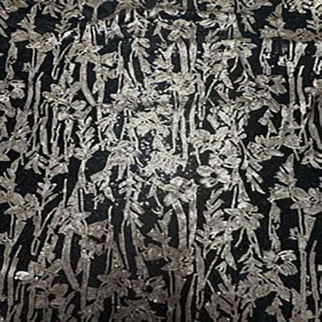 Polyester Mesh Sequin Fabric Black 50" Width