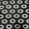 Polyester Mesh Fabric Daisy Sequin Black White 50"
