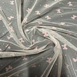 Polyester Mesh Bow Flocked Fabric Pink 50" Width