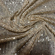 Polyester Spandex Mini Sequin Fabric 50" Champagne Stripe