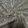 Polyester Spandex Mini Sequin Fabric 50" Champagne Stripe