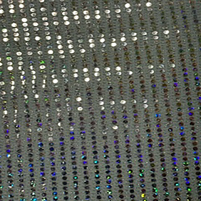 Polyester Spandex Stripe Sequin Fabric Blue Illusion 50"