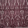 Anault Damask Stretch Sequins Nylon Spandex Mesh Fabric - Damask Sequins, 60" Width, 4-Way Stretch (1 Yard)