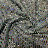 Polyester Spandex Stripe Sequin Fabric Blue Illusion 50"